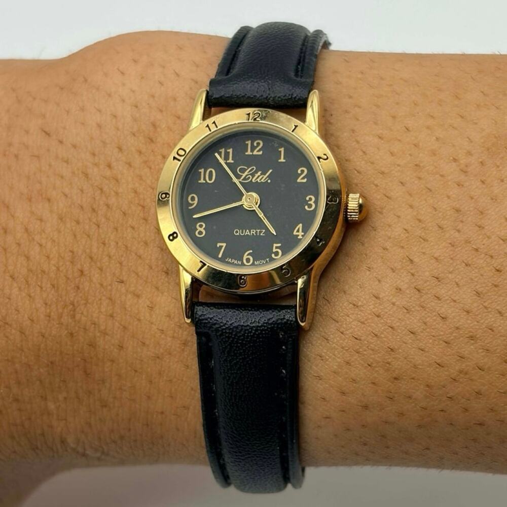 Vintage Black & Gold Ltd Watch
